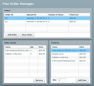 Flex Order Manager UI